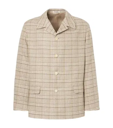 Auralee Checked silk and linen tweed jacket | Thumbnail 1 Auralee Checked silk and linen tweed jacket | Thumbnail 1