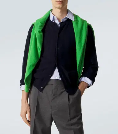 Auralee Cashmere and cotton cardigan | Thumbnail 4 Auralee Cashmere and cotton cardigan | Thumbnail 4
