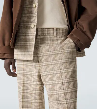 Auralee Checked silk and linen tweed straight pants | Thumbnail 2 Auralee Checked silk and linen tweed straight pants | Thumbnail 2