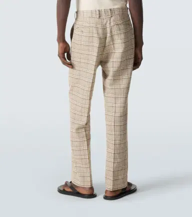 Auralee Checked silk and linen tweed straight pants | Thumbnail 4 Auralee Checked silk and linen tweed straight pants | Thumbnail 4