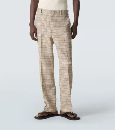 Auralee Checked silk and linen tweed straight pants | Thumbnail 5 Auralee Checked silk and linen tweed straight pants | Thumbnail 5