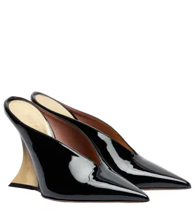 Paris Texas Nina 105 patent leather wedge mules | Thumbnail 1 Paris Texas Nina 105 patent leather wedge mules | Thumbnail 1