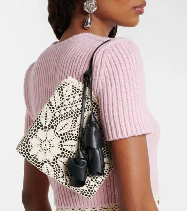Magda Butrym Julia Small crochet leather-trimmed tote bag | Thumbnail 6 Magda Butrym Julia Small crochet leather-trimmed tote bag | Thumbnail 6