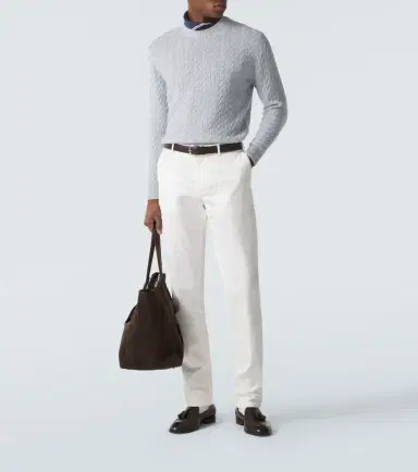 dunhill Cable-knit cashmere and linen sweater | Thumbnail 4 dunhill Cable-knit cashmere and linen sweater | Thumbnail 4