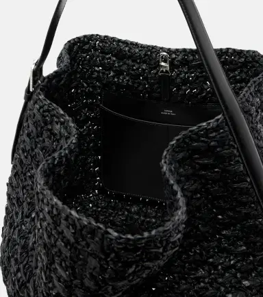 Toteme Belted leather-trimmed raffia tote bag | Thumbnail 3 Toteme Belted leather-trimmed raffia tote bag | Thumbnail 3