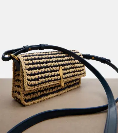 Christian Louboutin Bettina Mini leather-trimmed crochet clutch | Thumbnail 2 Christian Louboutin Bettina Mini leather-trimmed crochet clutch | Thumbnail 2