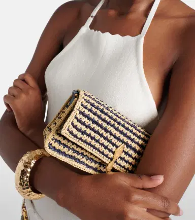 Christian Louboutin Bettina Mini leather-trimmed crochet clutch | Thumbnail 5 Christian Louboutin Bettina Mini leather-trimmed crochet clutch | Thumbnail 5