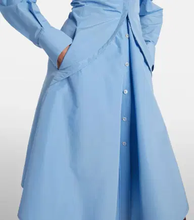 Alexander McQueen Cotton-blend taffeta shirt dress | Thumbnail 4 Alexander McQueen Cotton-blend taffeta shirt dress | Thumbnail 4