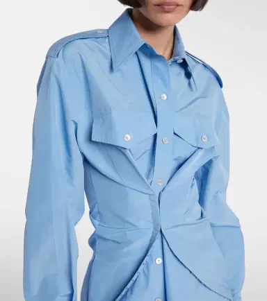Alexander McQueen Cotton-blend taffeta shirt dress | Thumbnail 5 Alexander McQueen Cotton-blend taffeta shirt dress | Thumbnail 5