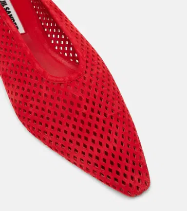 Jil Sander Perforated suede ballet flats | Thumbnail 3 Jil Sander Perforated suede ballet flats | Thumbnail 3