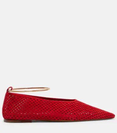 Jil Sander Perforated suede ballet flats | Thumbnail 4 Jil Sander Perforated suede ballet flats | Thumbnail 4