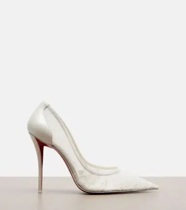 Christian Louboutin Miss Z floral leather-trimmed pumps | Thumbnail 3 Christian Louboutin Miss Z floral leather-trimmed pumps | Thumbnail 3