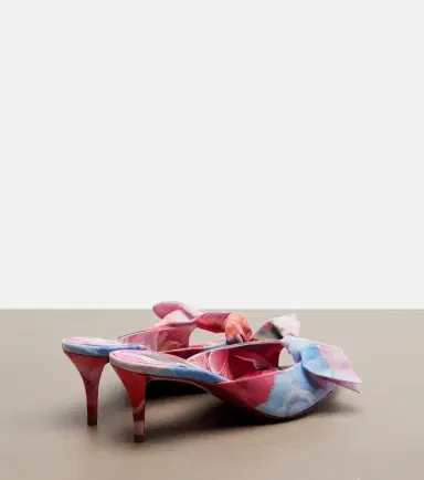 Christian Louboutin Mulazee bow-detail floral chiné mules | Thumbnail 2 Christian Louboutin Mulazee bow-detail floral chiné mules | Thumbnail 2