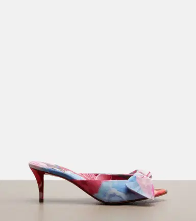 Christian Louboutin Mulazee bow-detail floral chiné mules | Thumbnail 4 Christian Louboutin Mulazee bow-detail floral chiné mules | Thumbnail 4