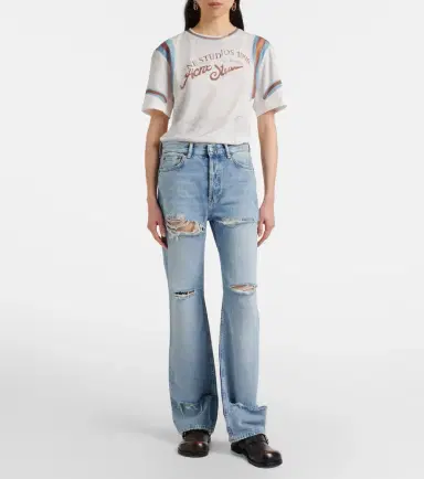 Acne Studios Distressed straight jeans | Thumbnail 6 Acne Studios Distressed straight jeans | Thumbnail 6