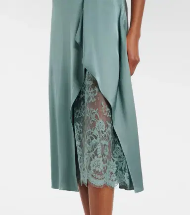 Acne Studios Lace-trimmed satin slip dress | Thumbnail 2 Acne Studios Lace-trimmed satin slip dress | Thumbnail 2