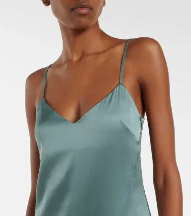 Acne Studios Lace-trimmed satin slip dress | Thumbnail 4 Acne Studios Lace-trimmed satin slip dress | Thumbnail 4