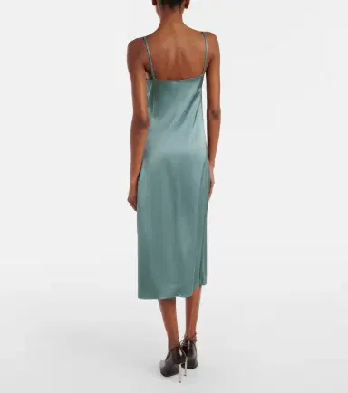 Acne Studios Lace-trimmed satin slip dress | Thumbnail 5 Acne Studios Lace-trimmed satin slip dress | Thumbnail 5