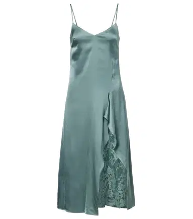 Acne Studios Lace-trimmed satin slip dress | Thumbnail 1 Acne Studios Lace-trimmed satin slip dress | Thumbnail 1