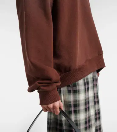 Acne Studios Logo cotton-blend fleece hoodie | Thumbnail 4 Acne Studios Logo cotton-blend fleece hoodie | Thumbnail 4