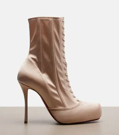 Christian Louboutin Pavlova crêpe satin ankle boots | Thumbnail 3 Christian Louboutin Pavlova crêpe satin ankle boots | Thumbnail 3