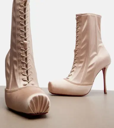 Christian Louboutin Pavlova crêpe satin ankle boots | Thumbnail 4 Christian Louboutin Pavlova crêpe satin ankle boots | Thumbnail 4