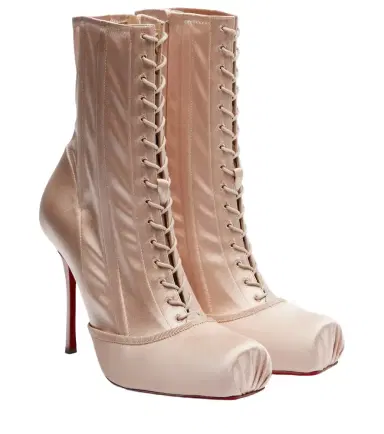 Christian Louboutin Pavlova crêpe satin ankle boots | Thumbnail 1 Christian Louboutin Pavlova crêpe satin ankle boots | Thumbnail 1