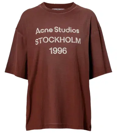 Acne Studios Logo cotton and hemp jersey T-shirt | Thumbnail 1 Acne Studios Logo cotton and hemp jersey T-shirt | Thumbnail 1