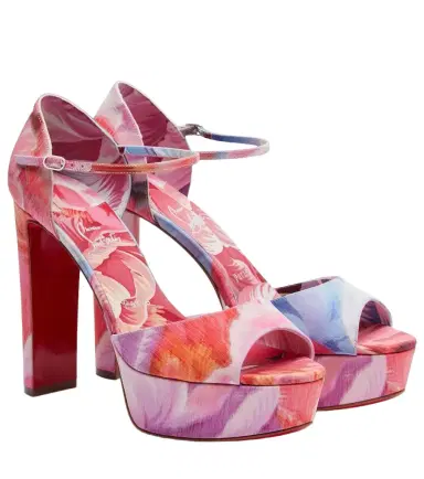 Christian Louboutin Sandaloo 130 floral platform sandals | Thumbnail 1 Christian Louboutin Sandaloo 130 floral platform sandals | Thumbnail 1