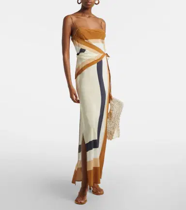 SIR. Printed silk maxi dress | Thumbnail 2 SIR. Printed silk maxi dress | Thumbnail 2