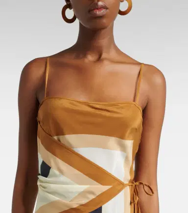SIR. Printed silk maxi dress | Thumbnail 3 SIR. Printed silk maxi dress | Thumbnail 3
