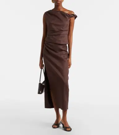 SIR Linen midi skirt | Thumbnail 3 SIR Linen midi skirt | Thumbnail 3