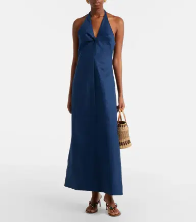 SIR Caela halterneck linen maxi dress | Thumbnail 3 SIR Caela halterneck linen maxi dress | Thumbnail 3