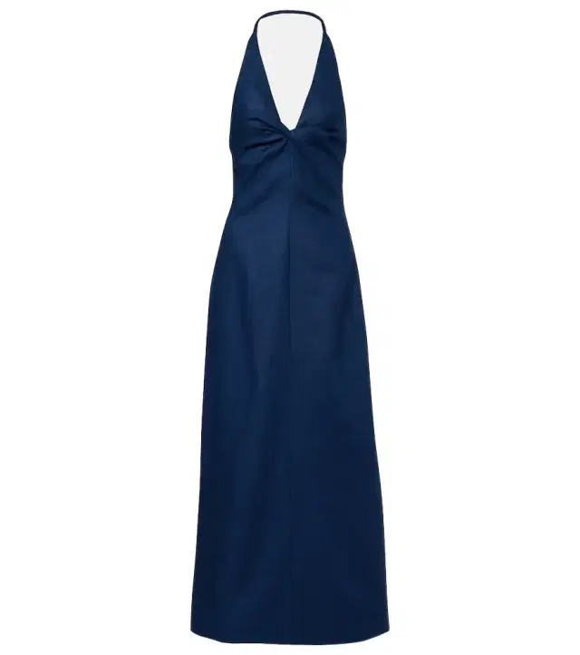 Caela halterneck linen maxi dress Caela halterneck linen maxi dress