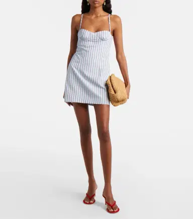 SIR Pinstripe cotton-blend minidress | Thumbnail 3 SIR Pinstripe cotton-blend minidress | Thumbnail 3