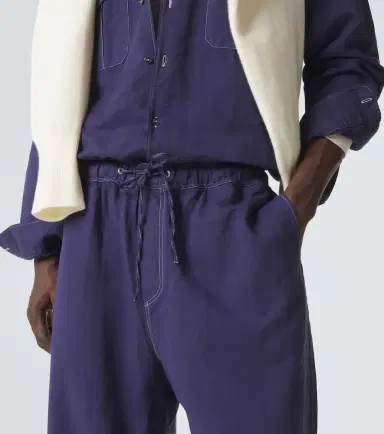 Studio Nicholson Sonny cotton and linen wide-leg pants | Thumbnail 4 Studio Nicholson Sonny cotton and linen wide-leg pants | Thumbnail 4