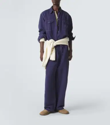 Studio Nicholson Sonny cotton and linen wide-leg pants | Thumbnail 5 Studio Nicholson Sonny cotton and linen wide-leg pants | Thumbnail 5