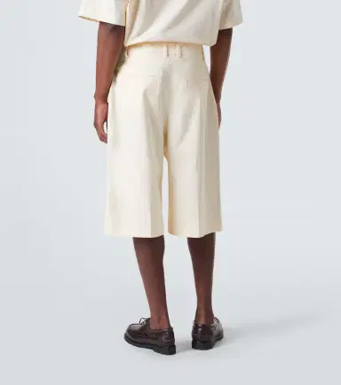 Studio Nicholson Fowld cotton and linen Bermuda shorts | Thumbnail 4 Studio Nicholson Fowld cotton and linen Bermuda shorts | Thumbnail 4