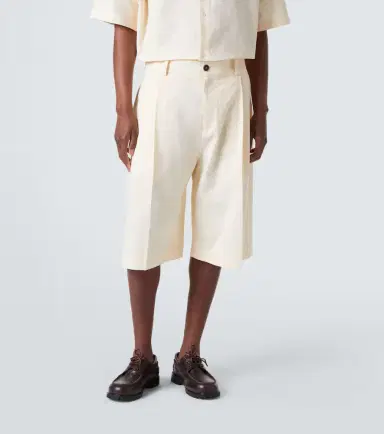 Studio Nicholson Fowld cotton and linen Bermuda shorts | Thumbnail 5 Studio Nicholson Fowld cotton and linen Bermuda shorts | Thumbnail 5