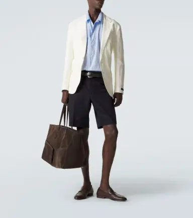 Zegna Cotton and linen straight pants | Thumbnail 4 Zegna Cotton and linen straight pants | Thumbnail 4