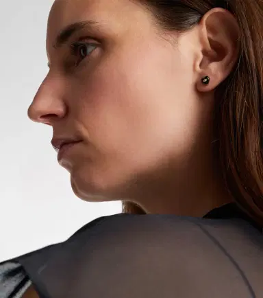 Sydney Evan 14kt gold earrings with diamonds and onyx | Thumbnail 4 Sydney Evan 14kt gold earrings with diamonds and onyx | Thumbnail 4