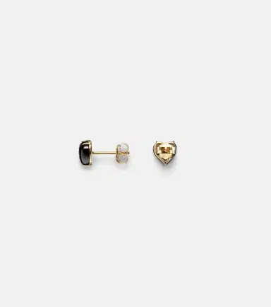 Sydney Evan 14kt gold earrings with diamonds and onyx | Thumbnail 5 Sydney Evan 14kt gold earrings with diamonds and onyx | Thumbnail 5