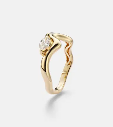 SHAY JEWELRY Wave 18kt gold ring with diamond | Thumbnail 2 SHAY JEWELRY Wave 18kt gold ring with diamond | Thumbnail 2