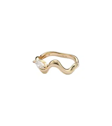 SHAY JEWELRY Wave 18kt gold ring with diamond | Thumbnail 1 SHAY JEWELRY Wave 18kt gold ring with diamond | Thumbnail 1