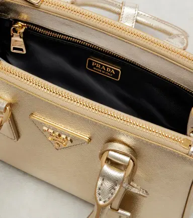 Prada Galleria Mini metallic leather tote bag | Thumbnail 3 Prada Galleria Mini metallic leather tote bag | Thumbnail 3