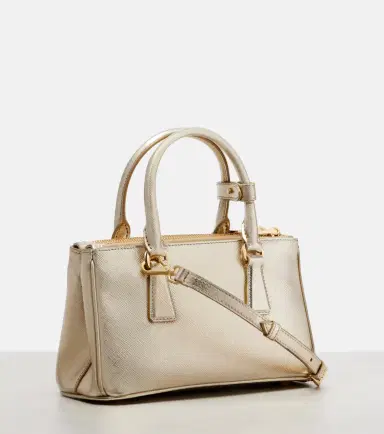 Prada Galleria Mini metallic leather tote bag | Thumbnail 4 Prada Galleria Mini metallic leather tote bag | Thumbnail 4