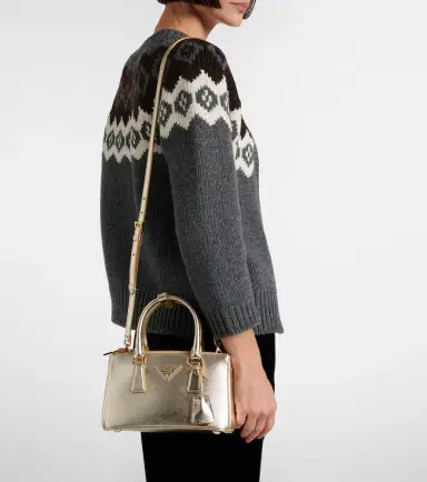 Prada Galleria Mini metallic leather tote bag | Thumbnail 7 Prada Galleria Mini metallic leather tote bag | Thumbnail 7