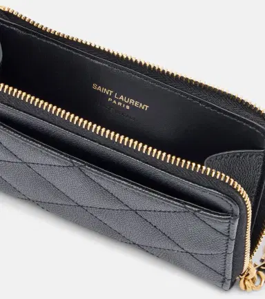 Saint Laurent Cassandre Bijou quilted leather card case | Thumbnail 3 Saint Laurent Cassandre Bijou quilted leather card case | Thumbnail 3
