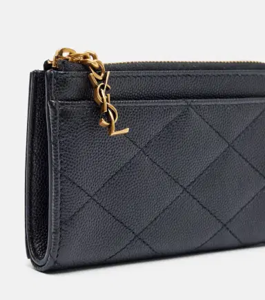Saint Laurent Cassandre Bijou quilted leather card case | Thumbnail 4 Saint Laurent Cassandre Bijou quilted leather card case | Thumbnail 4