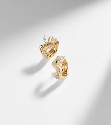 SHAY JEWELRY 18kt gold earrings with diamonds | Thumbnail 5 SHAY JEWELRY 18kt gold earrings with diamonds | Thumbnail 5